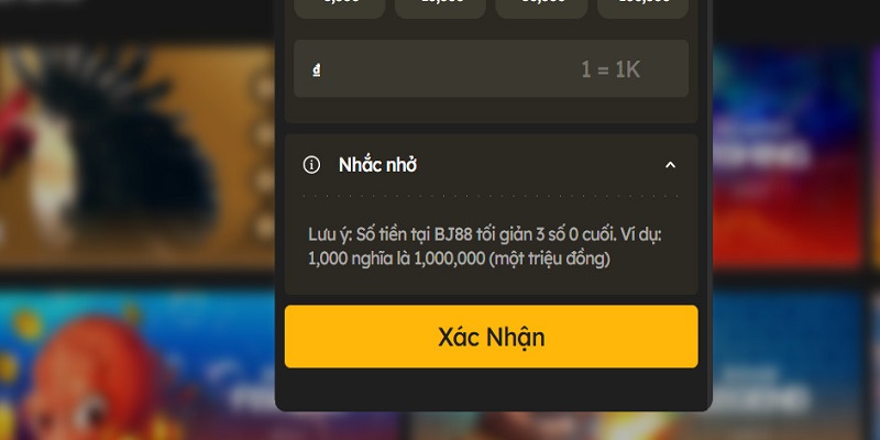 Những chú ý quan trọng khi nạp tiền